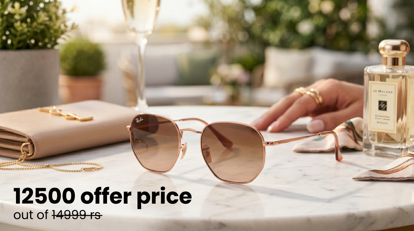 Ray-Ban Hexagonal Flat Sunglasses – Polarized | Women & Unisex | Black & Brown